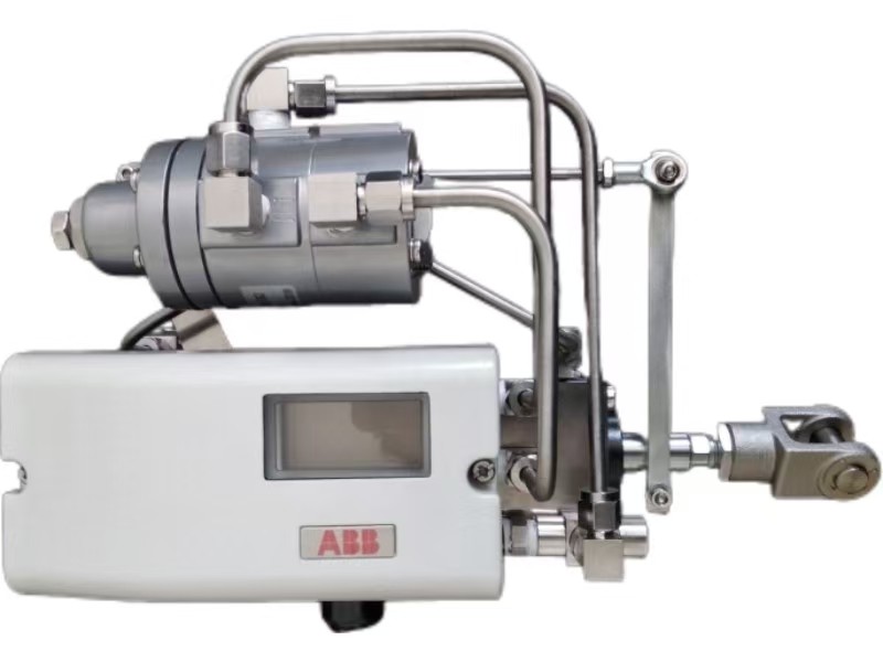 Compact and robust pneumatic actuator from ABB, designed for precise valve control, featuring durable construction, high torque output, and reliable performance in industrial automation systems.