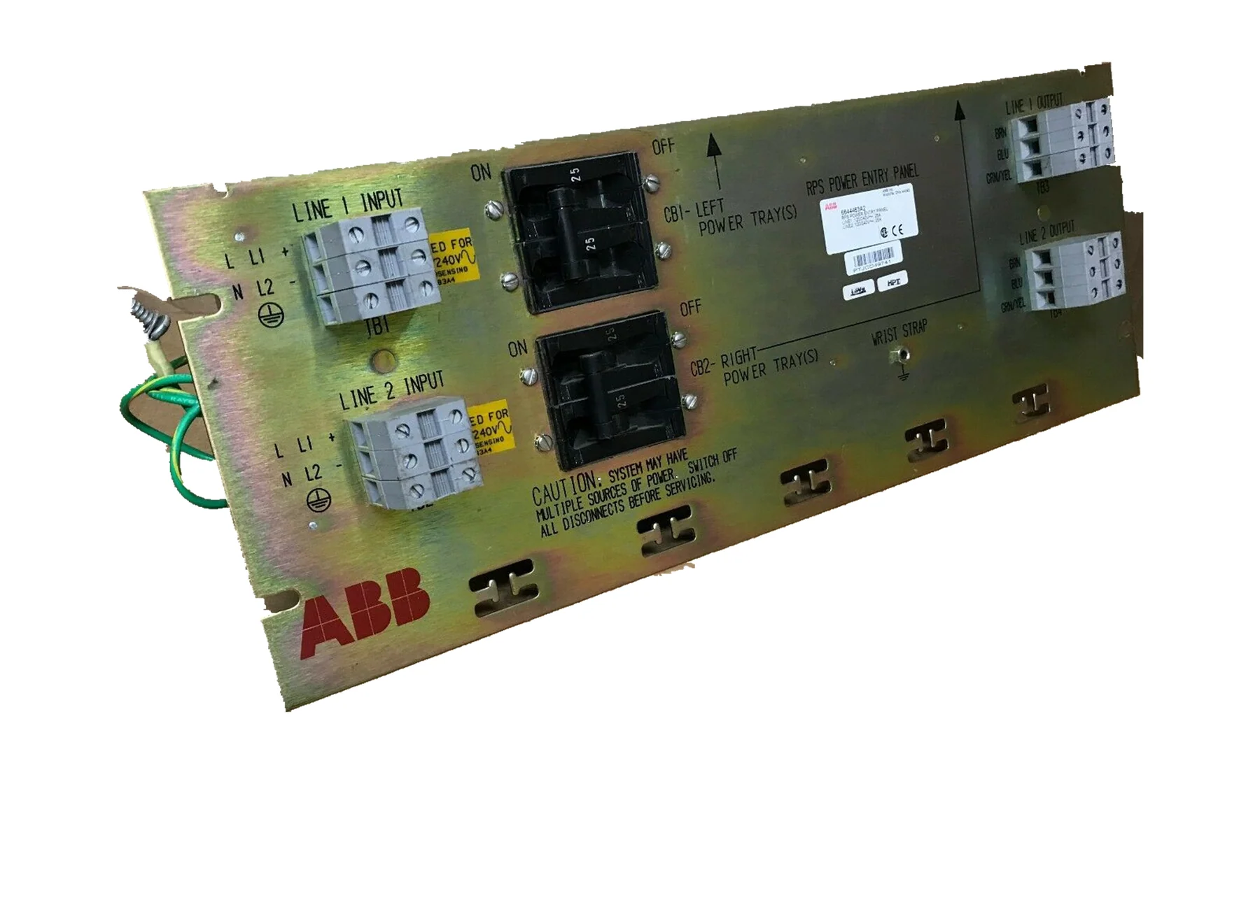 ABB PHARPSPEP11013 power panel installed in industrial control cabinet